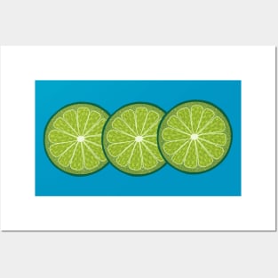 Fresh lime slice pattern Posters and Art